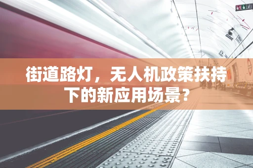 街道路灯，无人机政策扶持下的新应用场景？