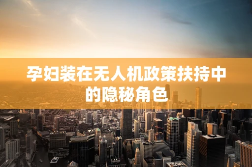 孕妇装在无人机政策扶持中的隐秘角色