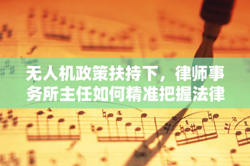 无人机政策扶持下，律师事务所主任如何精准把握法律与技术的交汇点？