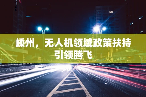 嵊州，无人机领域政策扶持引领腾飞
