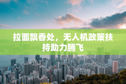 拉面飘香处，无人机政策扶持助力腾飞