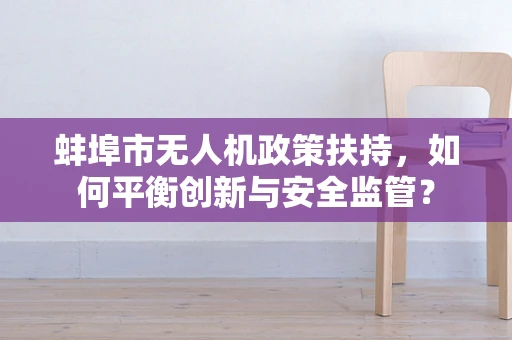 蚌埠市无人机政策扶持，如何平衡创新与安全监管？