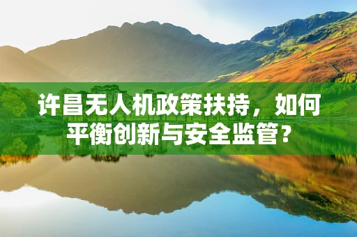 许昌无人机政策扶持，如何平衡创新与安全监管？