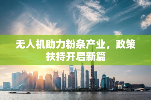 无人机助力粉条产业，政策扶持开启新篇