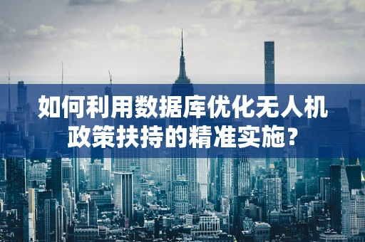 如何利用数据库优化无人机政策扶持的精准实施？