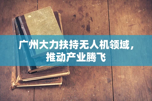 广州大力扶持无人机领域，推动产业腾飞