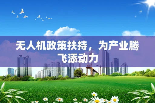 无人机政策扶持，为产业腾飞添动力