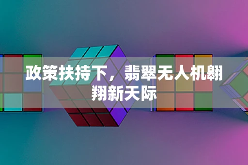 政策扶持下，翡翠无人机翱翔新天际