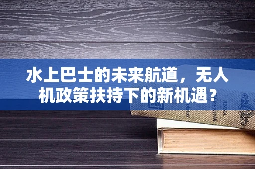 水上巴士的未来航道，无人机政策扶持下的新机遇？