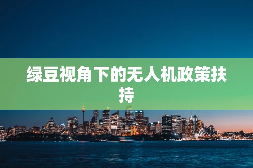 绿豆视角下的无人机政策扶持