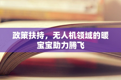 政策扶持，无人机领域的暖宝宝助力腾飞