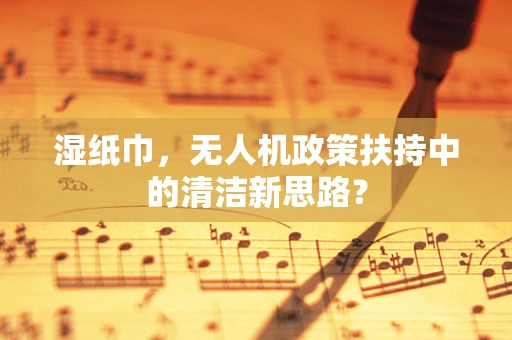 湿纸巾，无人机政策扶持中的清洁新思路？