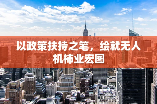 以政策扶持之笔，绘就无人机柿业宏图