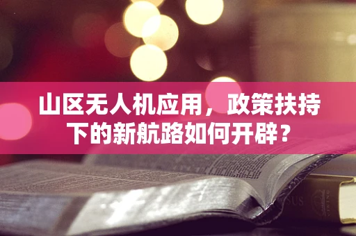 山区无人机应用，政策扶持下的新航路如何开辟？