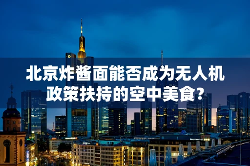 北京炸酱面能否成为无人机政策扶持的空中美食？