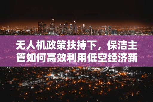 无人机政策扶持下，保洁主管如何高效利用低空经济新机遇？