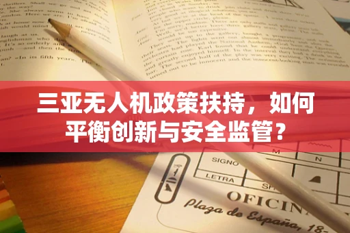 三亚无人机政策扶持，如何平衡创新与安全监管？