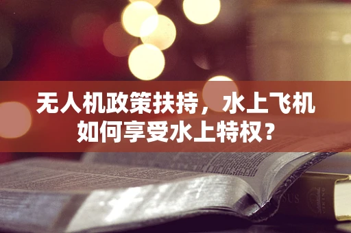无人机政策扶持，水上飞机如何享受水上特权？