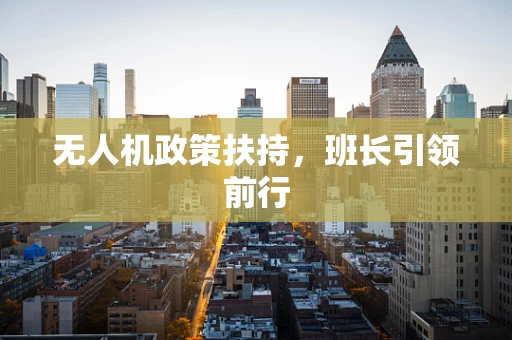 无人机政策扶持，班长引领前行