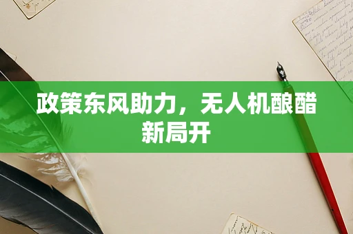 政策东风助力，无人机酿醋新局开