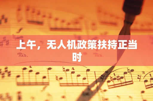上午，无人机政策扶持正当时
