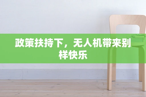 政策扶持下，无人机带来别样快乐