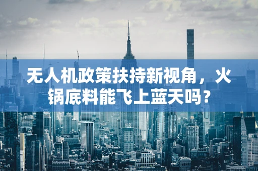 无人机政策扶持新视角，火锅底料能飞上蓝天吗？