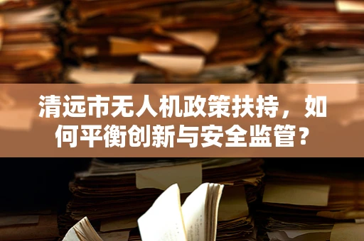 清远市无人机政策扶持，如何平衡创新与安全监管？