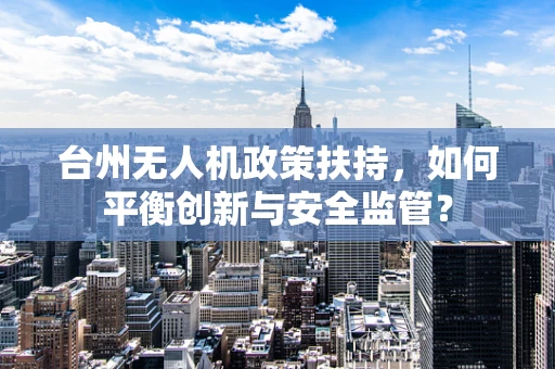 台州无人机政策扶持，如何平衡创新与安全监管？