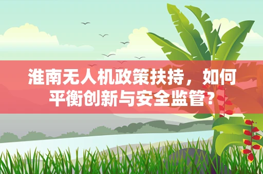 淮南无人机政策扶持，如何平衡创新与安全监管？