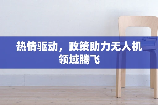 热情驱动，政策助力无人机领域腾飞