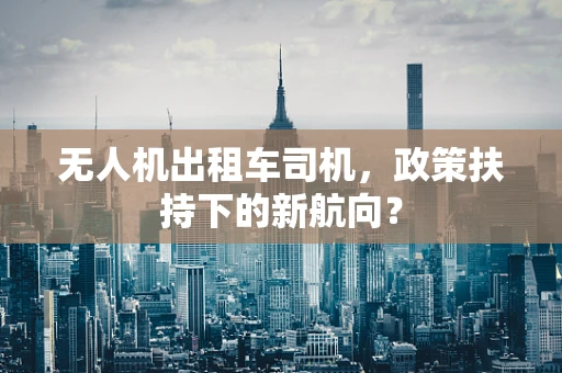 无人机出租车司机，政策扶持下的新航向？