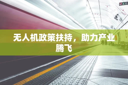 无人机政策扶持，助力产业腾飞
