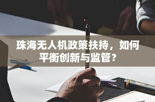 珠海无人机政策扶持，如何平衡创新与监管？