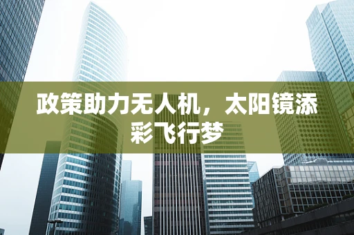 政策助力无人机，太阳镜添彩飞行梦