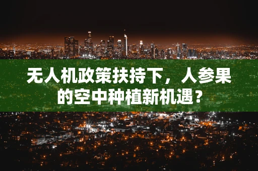 无人机政策扶持下，人参果的空中种植新机遇？