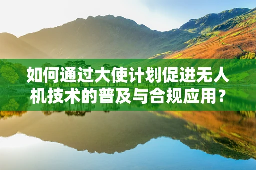 如何通过大使计划促进无人机技术的普及与合规应用？