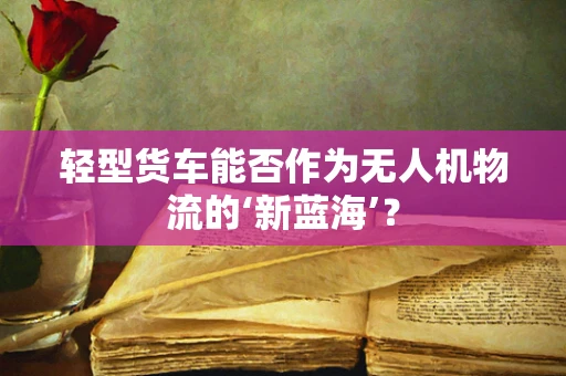 轻型货车能否作为无人机物流的‘新蓝海’？