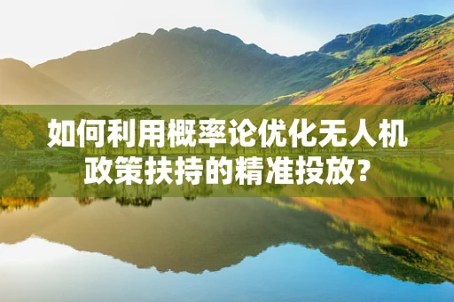 如何利用概率论优化无人机政策扶持的精准投放？