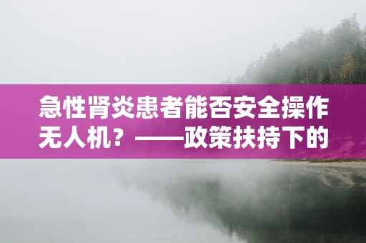 急性肾炎患者能否安全操作无人机？——政策扶持下的安全考量