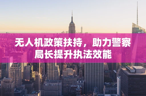无人机政策扶持，助力警察局长提升执法效能