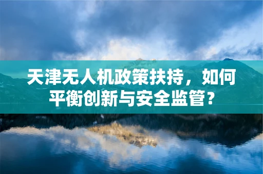 天津无人机政策扶持，如何平衡创新与安全监管？