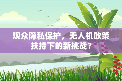 观众隐私保护，无人机政策扶持下的新挑战？