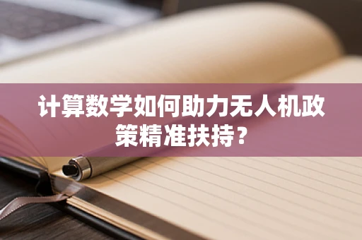 计算数学如何助力无人机政策精准扶持？