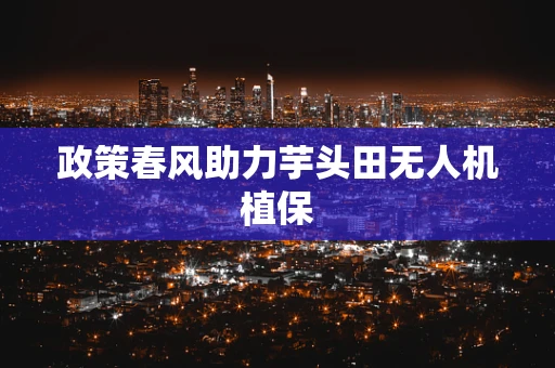 政策春风助力芋头田无人机植保