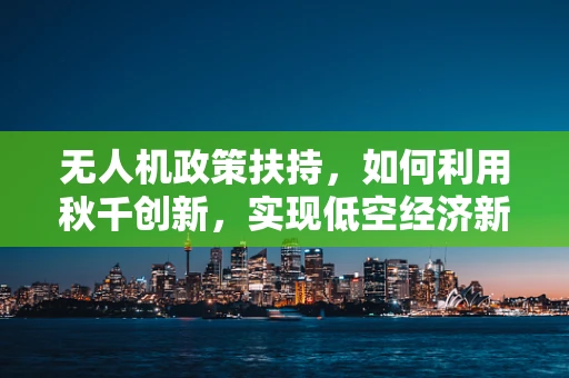 无人机政策扶持，如何利用秋千创新，实现低空经济新飞跃？