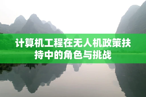 计算机工程在无人机政策扶持中的角色与挑战