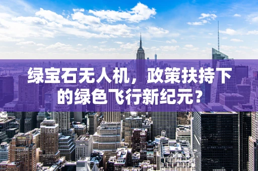 绿宝石无人机，政策扶持下的绿色飞行新纪元？