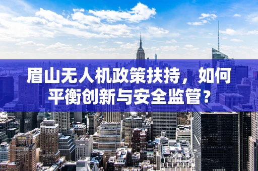 眉山无人机政策扶持，如何平衡创新与安全监管？