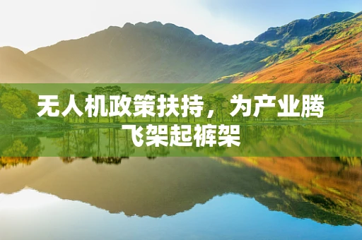 无人机政策扶持，为产业腾飞架起裤架